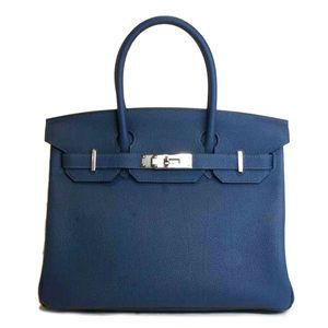 Hermes Birkin 30 Togo Blue Electric Bag